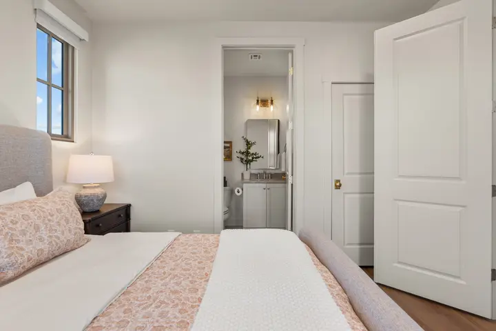First-floor queen bedroom at The Rad Retreat