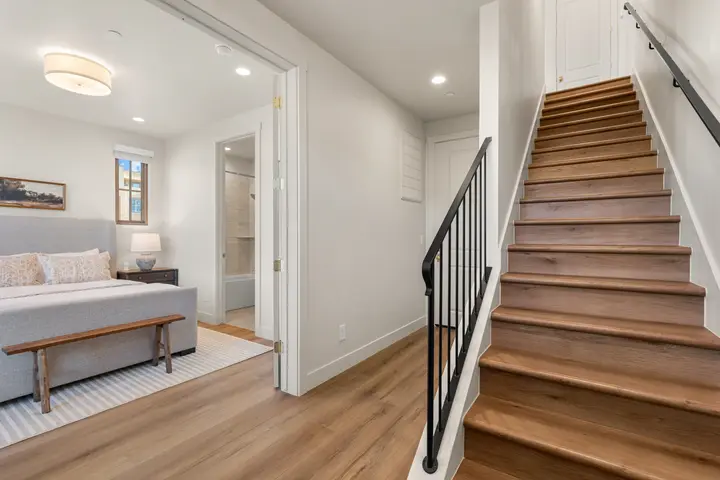 Entry stairway at The Rad Retreat