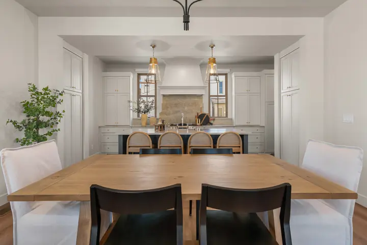 Open dining room and kitchen at The Rad Retreat (2nd floor)