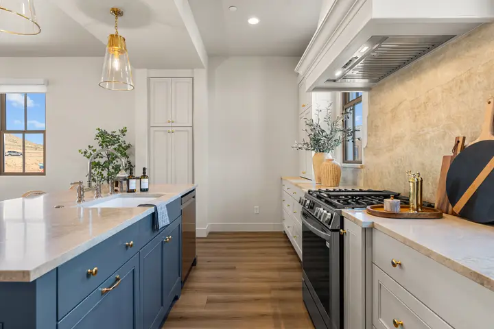 Kitchen island and cabinetry at The Rad Retreat (2nd floor)