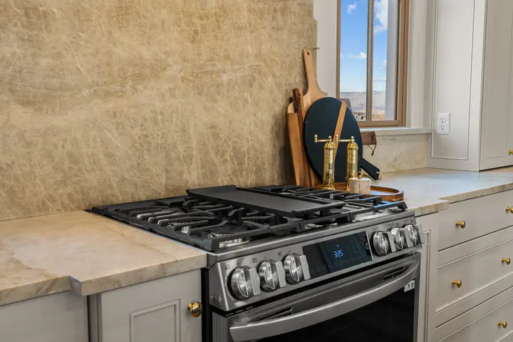 Small appliance station in The Rad Retreat kitchen