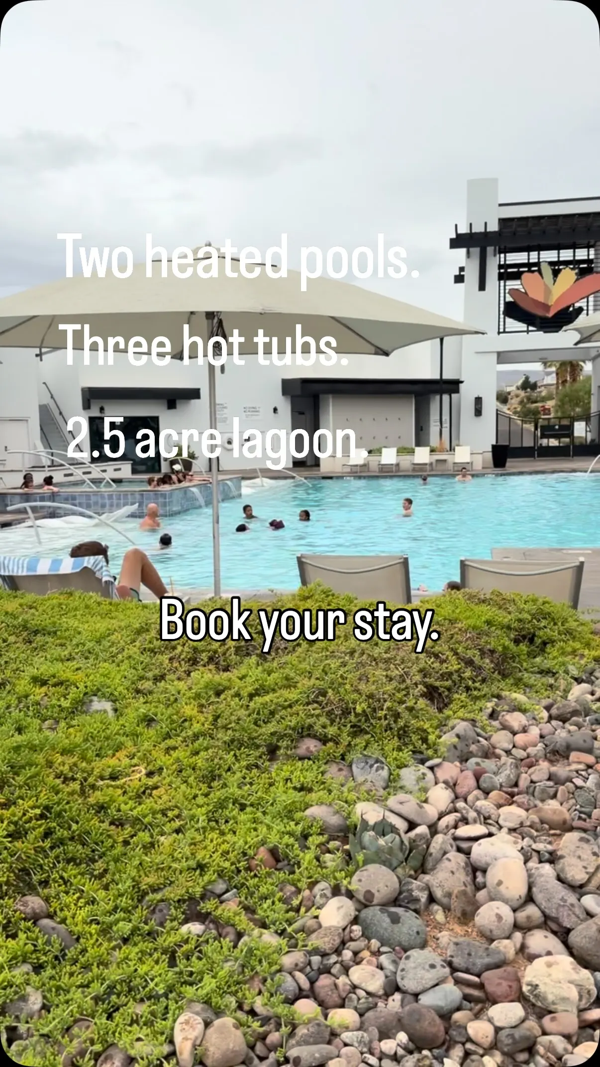 Two heated pools. Three hot tubs. Pick your temperature.