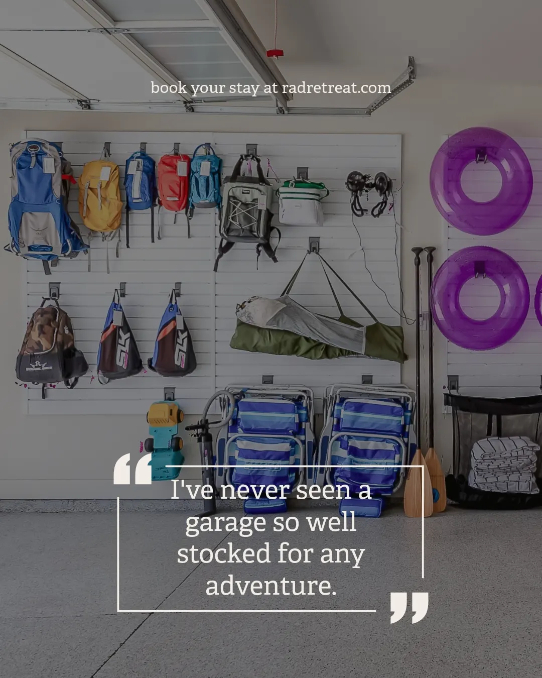 Paddleboards, beach chairs, coolers, life jackets — all here, all included. Leave the roof box at home.