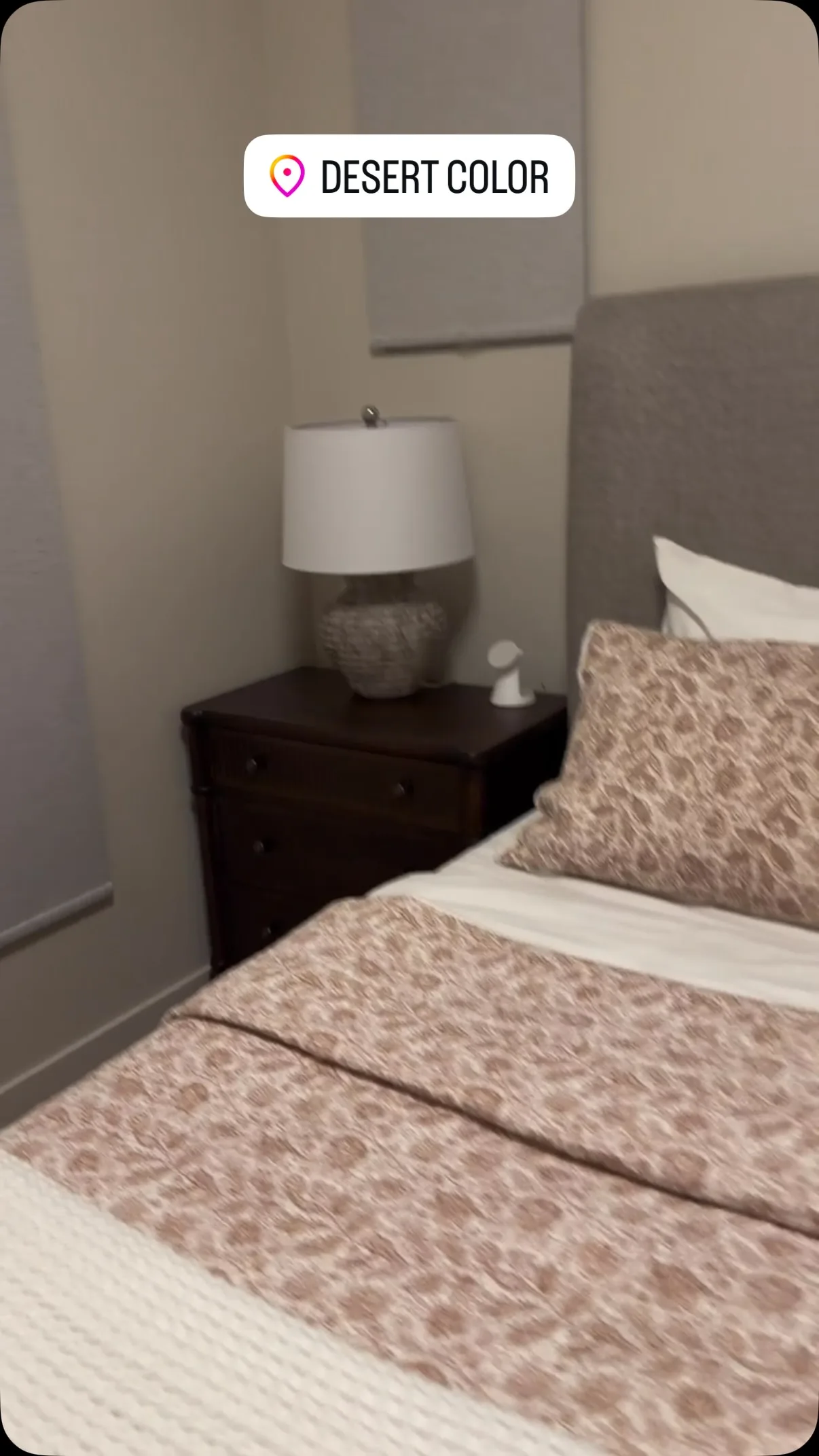 Purple mattresses, adjustable bed frames, bedside chargers and blackout shades in every room.
