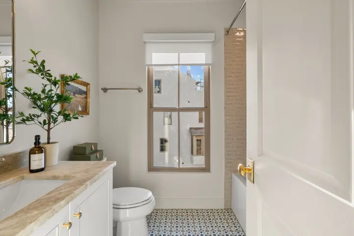 Third-floor guest bathroom at The Rad Retreat