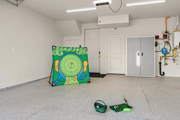 Garage games and storage at The Rad Retreat