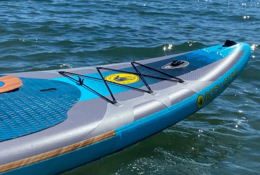 Paddleboards available for lagoon days at The Rad Retreat